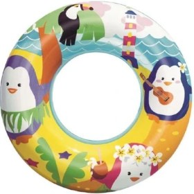 Resim Sevimli Hayvanlar Desenli Çocuk Deniz Simidi (3-6 Yaş) 