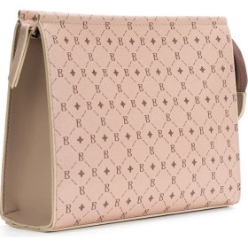 Resim Kadın Bej Bahels Monogram Portföy Clutch Çanta 