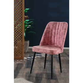 Resim MyMassa - Vento Sandalye - 9 Renk Kumaş - Metal Siyah Ayak 