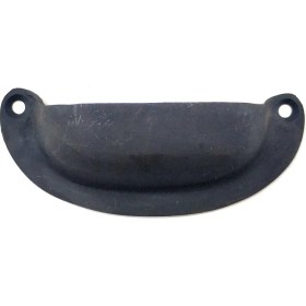 Resim Antika Tarz Dekoratif Pirinç Düz Tas Mobilya Kulbu - 37X87 Mm, Oksit - Lisinya 