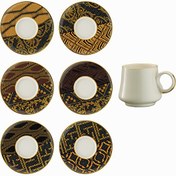 Resim Sandro Moreno 1453 Kariye Double Yüzük Gold 12 Parça 6 Kişilik Kahve Fincan Takımı 120 ml 