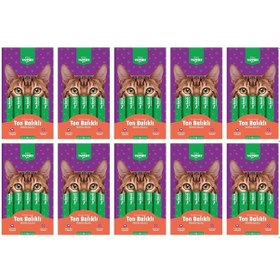 Resim Kiwi Yammies Ton Balıklı Morina Balıklı Sıvı Kedi Ödül Maması 10 Paket 