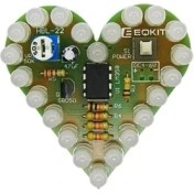 Resim Mingjin Shop 1 Beyaz Stil Dıy Kiti Kalp Şekli Solunum Lambası Kiti Dc Solunum LED Paketi Kırmızı Beyaz Mavi Yeşil Öğrenme Için Dıy Elektronik Üretim (Yurt Dışından) 