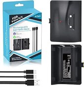 Resim Uwayor Xbox-One pil, 2'li paket, 1400 mAh, Xbox Controller bataryası, şarj edilebilir, Micro-USB şarj kablosu ile, Xbox-One X&S için 