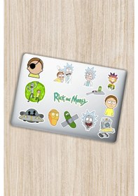 Resim Rick And Morty Tasarımlı Laptop Notebook Tablet Telefon Sticker Set 15 