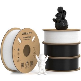 Resim Creality Hyper Pla Filament 1.75mm Siyah Beyaz 4kg 30-600mm/s Yüksek Hızlı Pla 3d Yazıcı Filamenti 4 Adet 1kg Makara Boyutsal Doğruluk +/- 0,02mm Çoğuna Uygun 