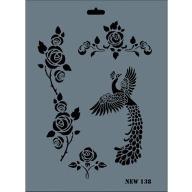 Resim Belle Fusion Mey Ithalat® Rich New Seri N-138 Stencil 35X25 cm 