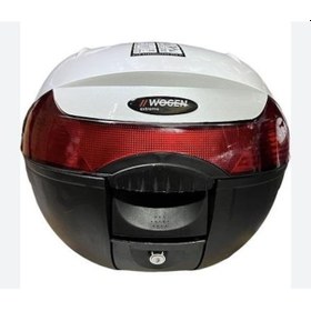 Resim Wogen 33 Litre Premium Sırt Dayamalı Motosiklet Çantası - Beyaz Karbon - 1401 023 Beyaz 