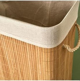 Resim Bella Maison Fonte Bambu Çamaşır Sepeti Naturel (40X30X61 Cm) 