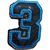 Resim Aplike Ütü İle Yapışan 3 Rakamı Arma 2,5x4 cm 
