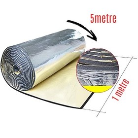 Resim Araç Oto Ses Yalıtımı Alüminyum Folyolu Araç Ses Yalıtım Şiltesi 9mm 100x500cm 