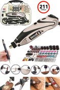 Resim Pro Draxler Germany 1800 W Gravür Oyma Makinesi Dremel Taşlama Zımpara Kesme Seti 211 Parça Spiral Uzatmalı 
