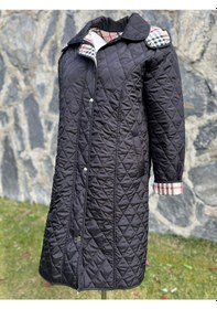 Resim Baharlık Kapitone Mont Siyah Büyük Beden 105cm Çok Renkli 