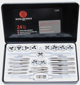 Resim Worldforce 24 Parça Pafta Kılavuz Seti S2 Çelik Profesyonel N11.325 