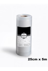 Resim VI'ORIO 25cm X 5m Rulo Tırtıklı Vakum Makinesi Poşeti Vakum Poşeti 