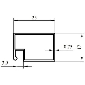 Resim 17 25 Sineklik Profili Antrasit Gri - 6 Mt 