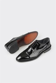Resim Elle Shoes Siyah Deri Erkek Klasik Ayakkabı 