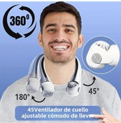 Resim Taşınabilir Askılı Boyun Vantilatörü Klimasız Beyaz, 