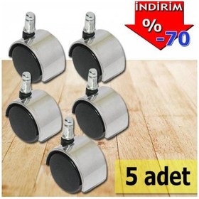 Resim Depolife Lüx Tekerlek Koltuk Ayağı Sandalye Tekerleği Ofis Koltuğu Tekerle 