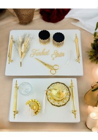 Resim Promise Beyaz Söz Tepsisi Gold Gold 