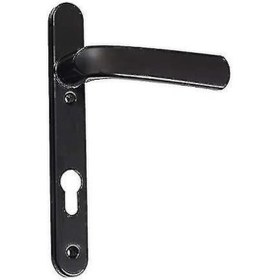 Resim Dış Kapılar, Yaylı Kapı Kolu Ve Çift Cam İçin 1 Çift Siyah Pvc Kapı Kolu Seti 