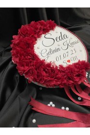 Resim TAN EVENT 30 Cm Gelin Defi Bordo ,Kına Gecesi,henna Night,bekarlığa Veda Gelin Tefi 