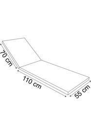 Resim Ermiya Werty Home Olefin Fermuarlı Şezlong Minderi 55*180*5 Cm Krem 