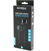 Resim Syrox STEREO SOUND KULAK İÇİ MİKROFONLU KULAKLIK AUX GİRİŞLİ (4433) 
