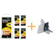 Resim Duracell Activair 13 No Işitme Pili(5 Paket X 6= 30 Adet) Hediye Işitme Cihazı Filtresi, Yesmed 