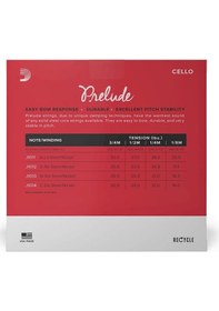 Resim D'addario J1010 1/2m Prelude Çello Tel Seti 1/2 Öğrenci Dostu Masif Çelik Çekirdek Yüksek Dayanıklılık Ve Net Ses Karakteri 