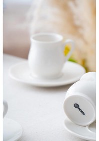 Resim Acar Marlie 6 Kişilik Kahve Fincanı Takımı - 90 Ml Beyaz 