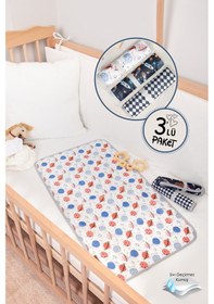 Resim 3lü Alt Açma Değiştirme Örtü Sıvı Geçirmez Koruyucu Alez Yıkanabilir Bebek Bakım Pedi XL GriGrup 