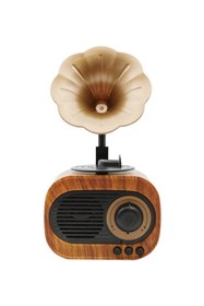 Resim Eksprespazar Nostaljik Mini Retro Gramofon Bluetooth Usb Fm Radyo Kahve Rengi 