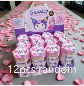 Resim Honeybeeshop Rastgele 12 Parça Sanrio Peluş Seti Araba Telefon Dekorasyonu 