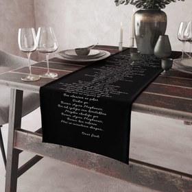Resim Agora Meyhanesi Siyah - Şiir Runner Örtü - 50 cm x 175 cm 