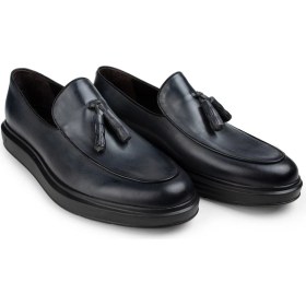 Resim Deery Deri Gri Püsküllü Erkek Loafer 