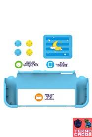 Resim beboncool TNS-2120 Uyumlu Nintendo Switch OLED 5in1 Koruyucu Kit 