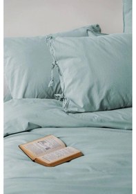 Resim Savanna Yıkanmış %100 Pamuk Poplin Mint King Size Nevresim Takımı Mint 