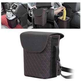 Resim Sones Araba Arka Koltuk Kancası Çöp Kovası Araba Saklama Kutusu Siyah 