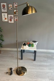 Resim Lambader Hareketli Başlık Modern Dekoratif Metal Oturma Odası Çalışma Odası Zemin Lambası Eskitme 