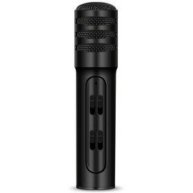 Resim BGN-C7 Condenser Çift Mobil Karaoke Mikrofonu Siyah 