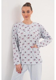 Resim Mecit Pijama Mecit 6314 Mavi Kadın Büyük Beden Pijama Takımı Mavi 