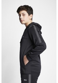 Resim Lescon Siyah Çocuk Fermuarlı Kapüşonlu Sweatshirt 23b-3109 