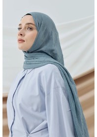 Resim Modakaşmir Aminenesil Bambu Kraş Şal Marin Renk Mavi 