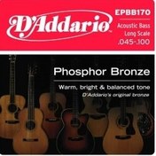 Resim D'Addario EPBB170 Akustik Bas Gitar Teli (45-100) 