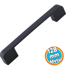 Resim Nzb Metal Kulp 128 mm -12.8 cm Mobilya Çekmece Mutfak Dolabı Dolap Kulpları Kulbu Siyah 