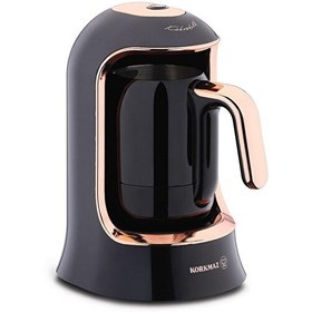 Resim Korkmaz A860-09 Kahvekolik Deluxe Otomatik Siyah - Rose Kahve Makinesi 