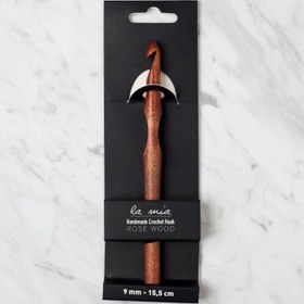 Resim La Mia Rosewood 9 mm 15.5 cm Ahşap Yün Tığ 