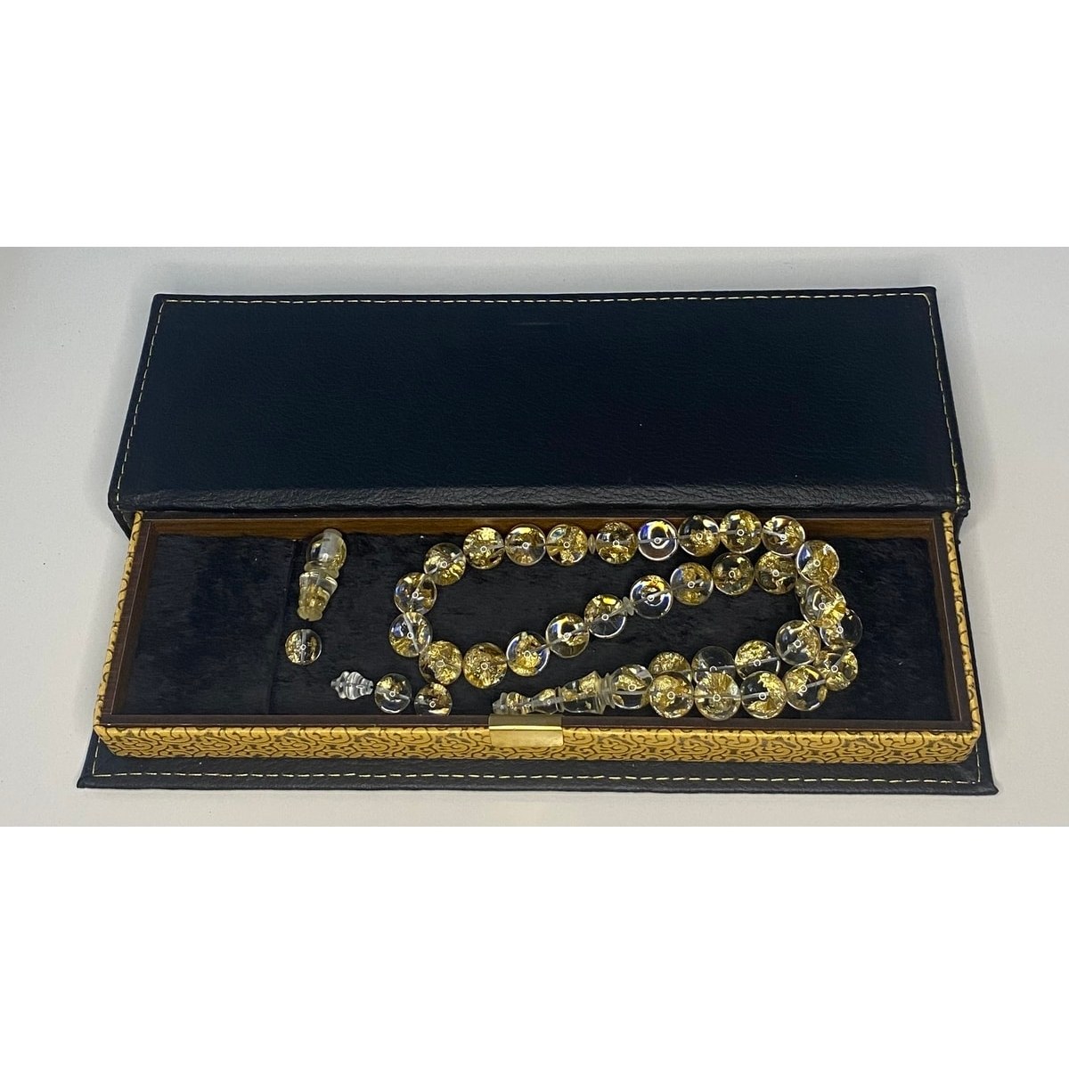 Alkazarshp Kolleksiyonluk Altın Parçaçıklı Golden Rosary Tesbih