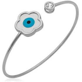 Resim Gümüş Sedef Taşlı Çiçek Bileklik Gümüş - Rose Gold 